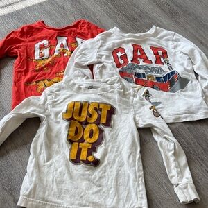 GAP and Nike Kids Long Sleeve Shirts